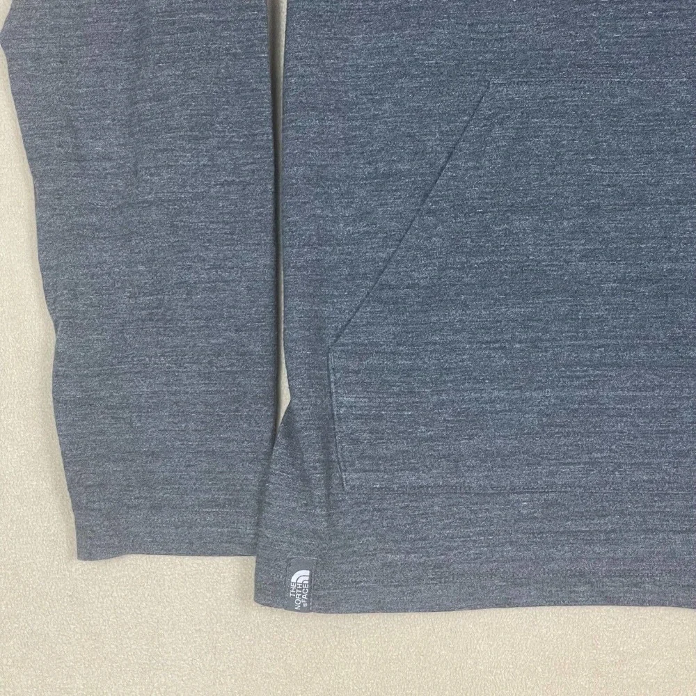 The North‎ Face Mens M Long Sleeve Hoodie Shirt Gray Regular Fit Pouch Pocket